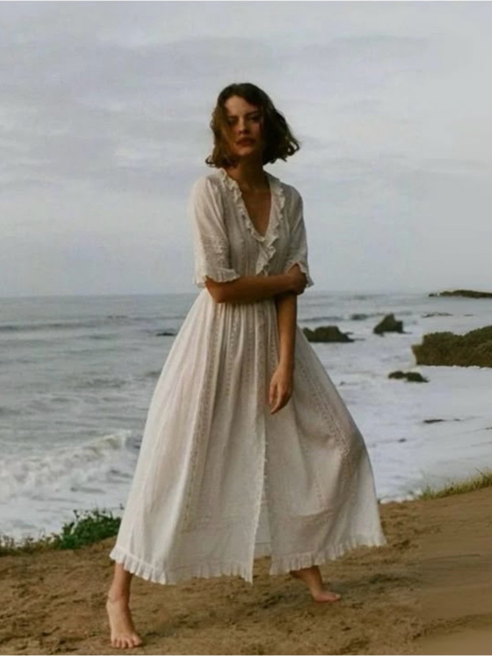 Doen Ellora Dress Salt Small - Picture 1 of 6